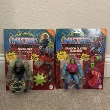 Lot 2 Masters of The Universe Origins Dragon Blaster Skeletor Snake Face Figures