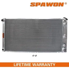 SPAWON Radiator For Chevrolet/Buick/Oldsmobile 1991-1993 Aluminum V8 3 Row AT MT