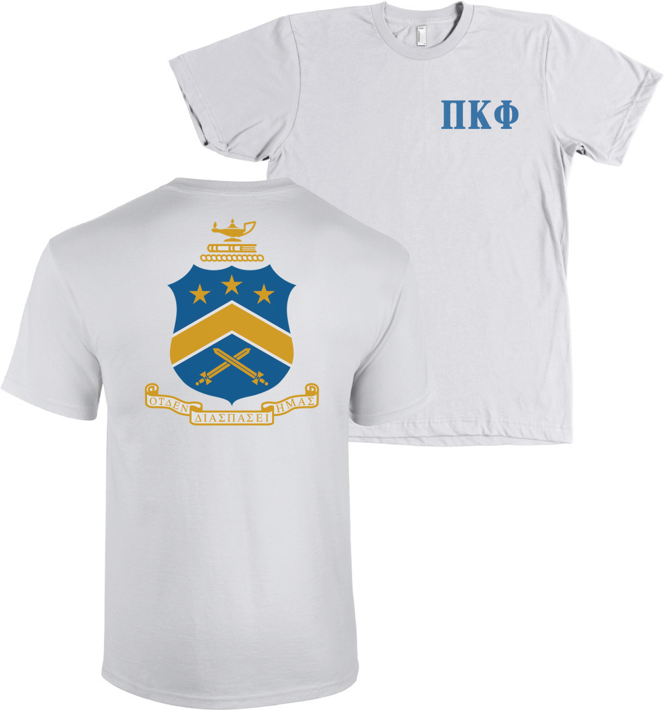 Pi Kappa Phi Fraternity Bella Canvas Shirt PKP Coat of Arms