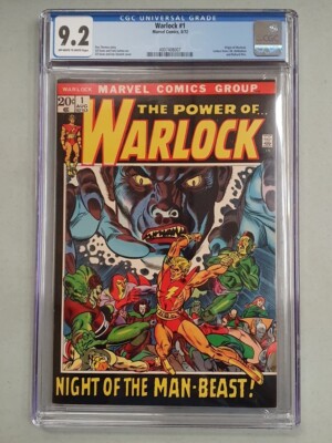 WARLOCK POWER OF #1 CGC 9.2 OW/W PAGES ORIGIN ISSUE MARVEL 1972 (SA)