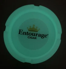 Entourage Cigar Silicone Round Portable Ashtray - 3.25" Glow in the Dark Ashtray