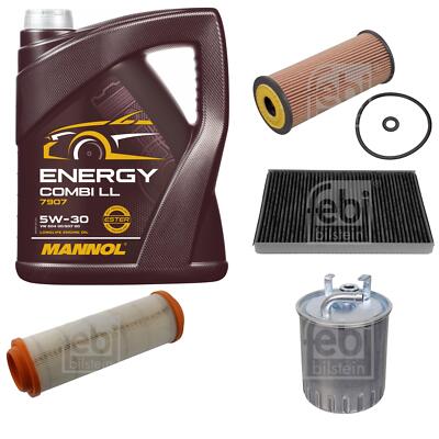 FEBI BILSTEIN Inspektionspaket 5L MANNOL Energy Combi LL 5W-30 für Mercedes