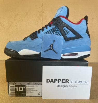 Air Jordan 4 Travis Scott, Größe 9,5 UK, Cactus Jack University Blue 308497 406