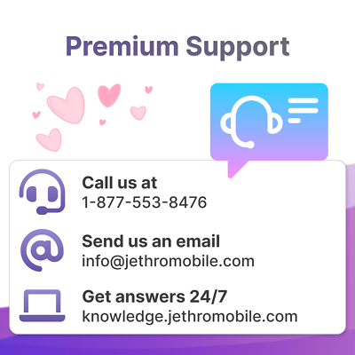 Jethro Mobile SIM Card Unlimited Talk Text &amp; 3 GB Dati Ad Alta