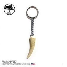 Deer Antler Tip Keychain New 1pc