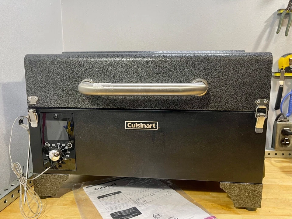 Cuisinart CPG-256, портативный деревянный гранулированный гриль и коптильня в черном, 256 кв. в. - Изображение 2 из 4