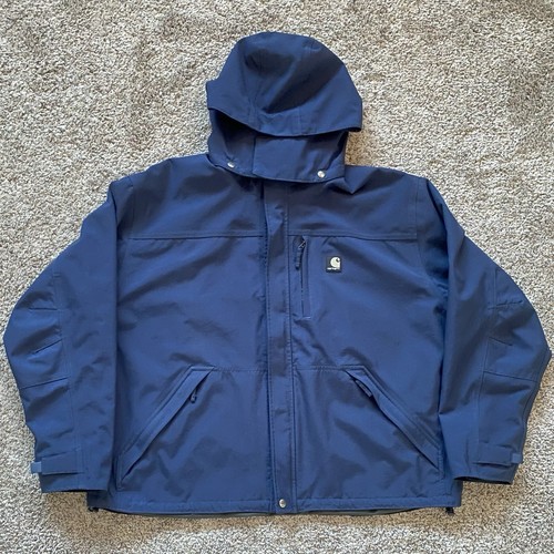 Carhartt J162 BLS Men’s 2XL Shoreline Storm Defender Coat Hooded Jacket Full Zip