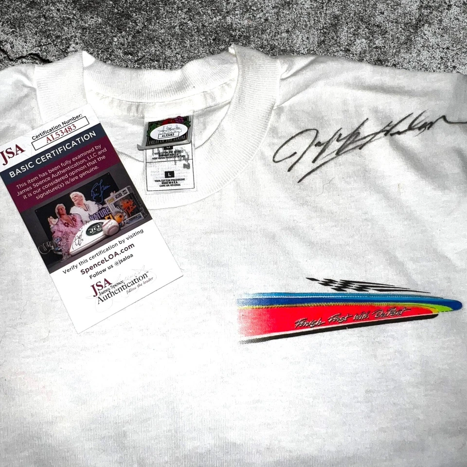 Jeff Gordon DUPONT SPORTS IMAGE #24 NOS signed T-Shirt SUPER RARE JSA COA - Image 3 of 4