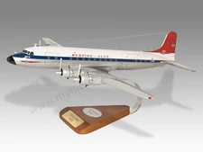 Douglas DC-6A Hunting Clan Desk Wood Airplane New Model Large Scale 1/100