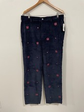 Brooks Brothers Vintage Corduroy Pants Mens 36X32 Holiday Embroidered Snowflake