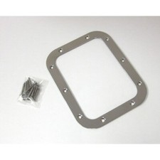Lokar Rectangular Floor Mount Shifter Shift Boot Stainless Ring 70-sfr Polished