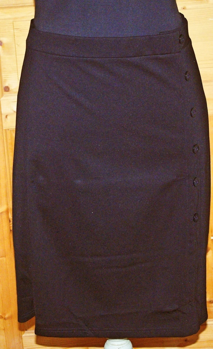 Jupe maille boutonn e noire blancheporte t 54 neuve eBay