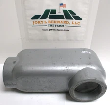 UN-BRANDED , E30640 , 3-1/2" LB , ALUMINUM CONDUIT ELBOW , w/o  COVER , SURPLUS