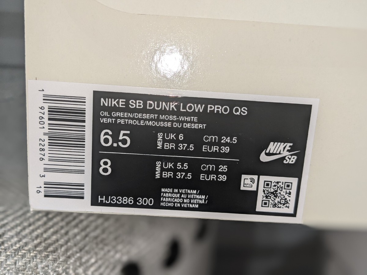 Size 6.5 M / 8 WMS Nike Alexis Sablone x Dunk SB Low Chameleon