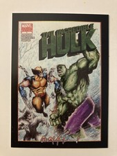 HULK VS WOLVERINE 181 Sketch Card Print Signed Chris McJunkin NEW!