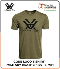 Vortex Optics Logo Short Sleeve T-Shirt Men S/M/L/XL/2XL/3XL Military Heather