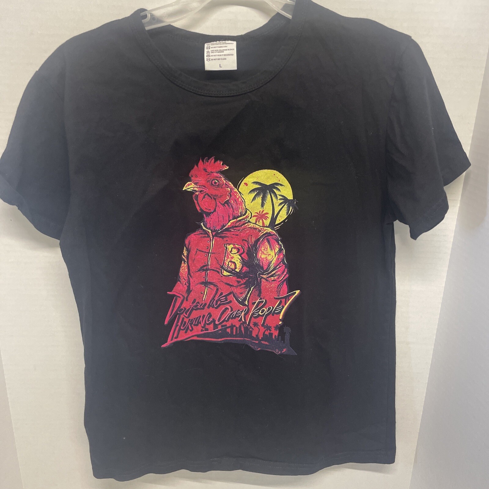 ALTRA GALLO Ti piace ferire altre persone? T SHIRT NERA grande