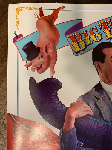 1988 Big Top Pee Wee Movie Promo Poster, 26x17, Paramount, Rare, New! Mint!! - Picture 2 of 6