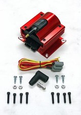 12 Volt Red Anodized E-core External Ignition Power Coil 12v Racing