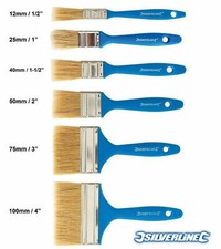 Silverline Disposable Paint Brushes All Sizes Multi Buy Decorating Wall Fence