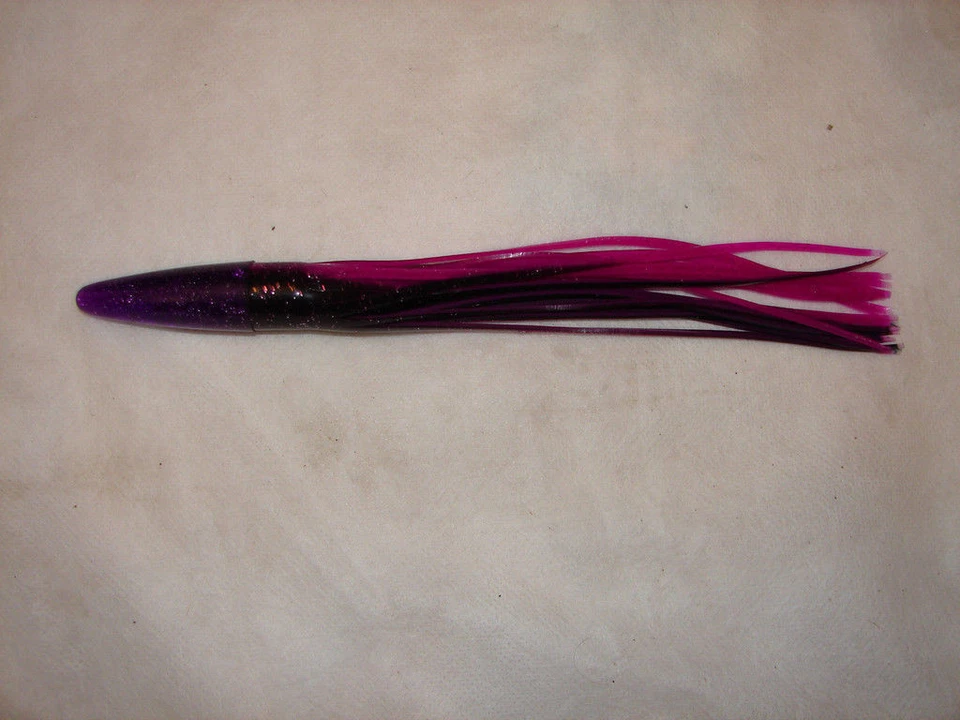 Lote de 5 señuelos de arrastre de máquina verde Wahoo Marlin pesca atún Mahi Smacker púrpura Foto 2 de 4