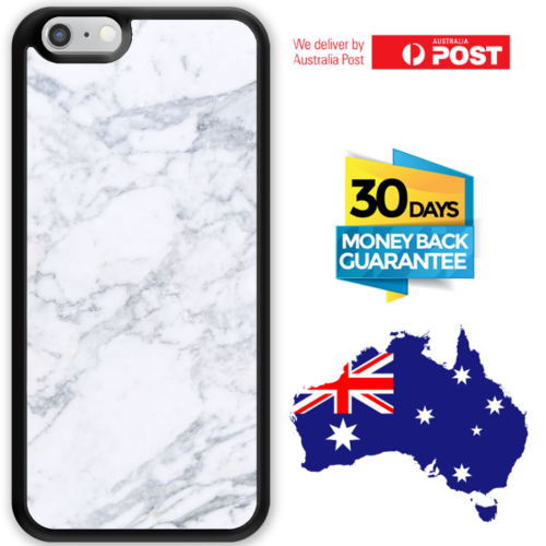 For Apple iPhone 11 pro XS Max 12 XR SE X 8 7 6s 5 Rubber Case White Grey Marble - Picture 1 of 4