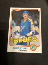 1981-82 Topps Hockey Card #124 Mike Zuke St. Louis Blues NmMt Free Shipping!