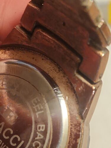 Denacci Men's Quality Watch Black Round Silver Dial on Rose Gold Linked - Picture 4 of 6