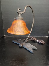Vintage Cast Iron Dragonfly Vintage Lamp Gooseneck 15