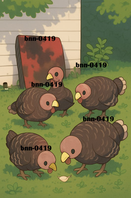 ''Turkeys'' - Chibi Style Art Digital JPEG Printable File