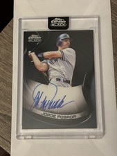 Jorge Posada Topps Chrome Black On Card Auto Sealed