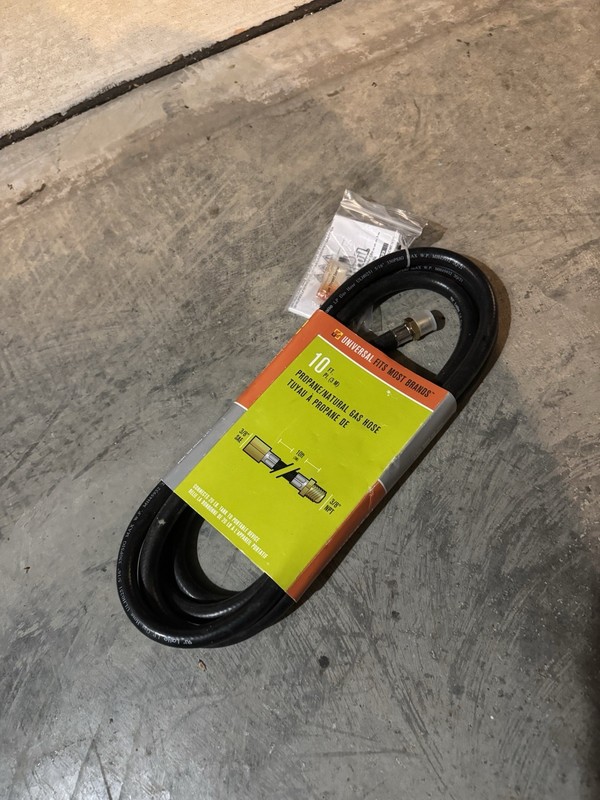 Char Broil Fix It Up Universal 10ft Propane Hose #4923 for 20lb Tank