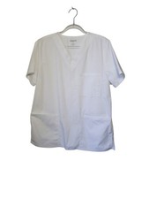 ScrubStar Scrub Top Womens Small White Nurse ...