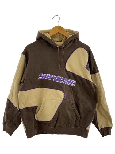 Felpa Supreme con cappuccio M cotone marrone usata