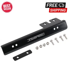 Black Front Bumper License Plate Mount Bracket Relocator Holder Bar