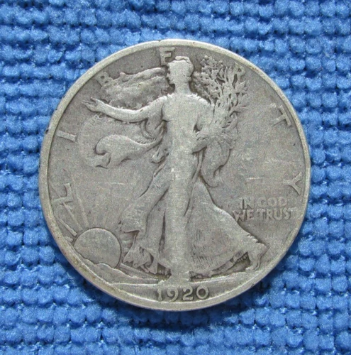 1920 S Walking Liberty Half Dollar Circulated 50c VG Scarce Date