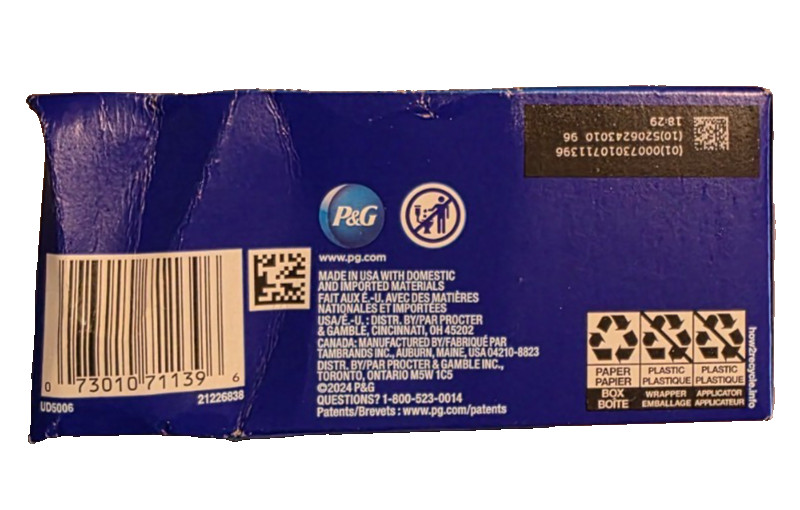 Tampax Pearl Tampons 18-Regular 16-Super Absorbency 34 Tampons x 2 Boxes = 68