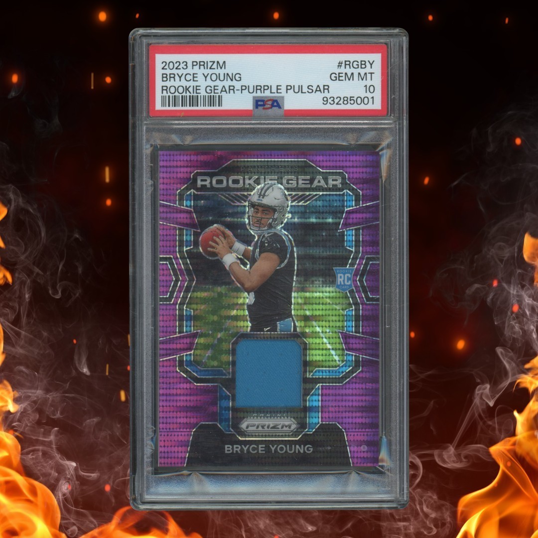 Bryce Young Panini Prizm Rookie Gear #RGBY Purple Pulsar