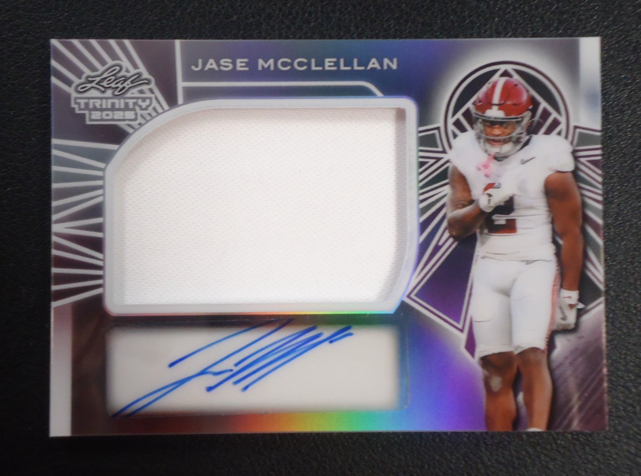 Jase McClellan 2025 LEAF TRINITY PATCH/AUTO 26/35 Card #RMMJMC