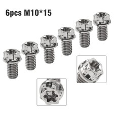 6 Stk. Titan Schrauben Torx Kopf Flansch Schrauben M10x15mm F&uuml;r Motorrad Fahrrad