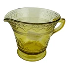 Vtg Patrician Spoke Depression Federal Glass CREAMER Amber Yellow 1930s