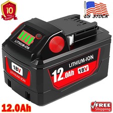 12.0Ah For Milwaukee 18V HIGH OUTPUT 12Ah Lithium Battery 48-11-1812 48-11-1880
