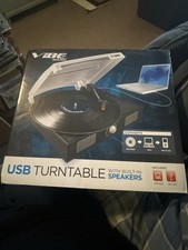 Vibe Sound USB Turntable Speakers Convert Vinyl to MP3 NEW Records Computer Box