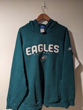 Vintage Y2K Philadelphia Eagles NFL Football Green X-Large Hoodie