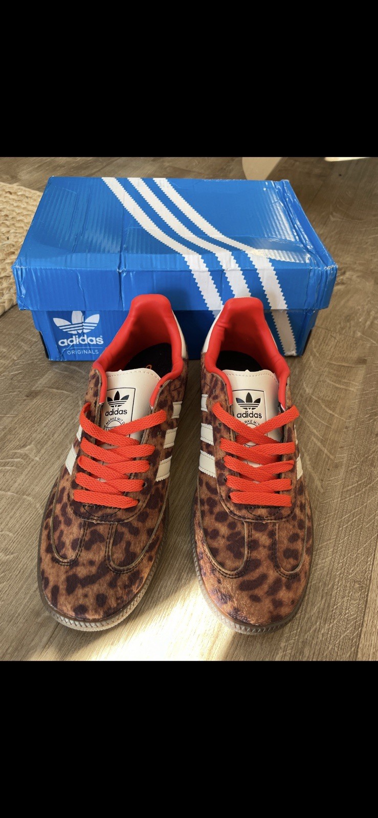 PONY Adidas Samba OG Sneakers Stampa Leopardata Stile di Vita Scarpe Casual UK 4.5 EU 37 Nuove