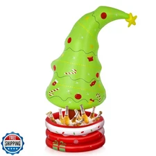 Jetec 4.17 ft Inflatable Christmas Tree Cooler Christmas Tree Bev