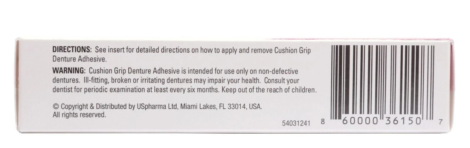 Cushion Grip Thermoplastic Denture Adhesive 1oz–Extra Strong Hold Up to 4 Days,