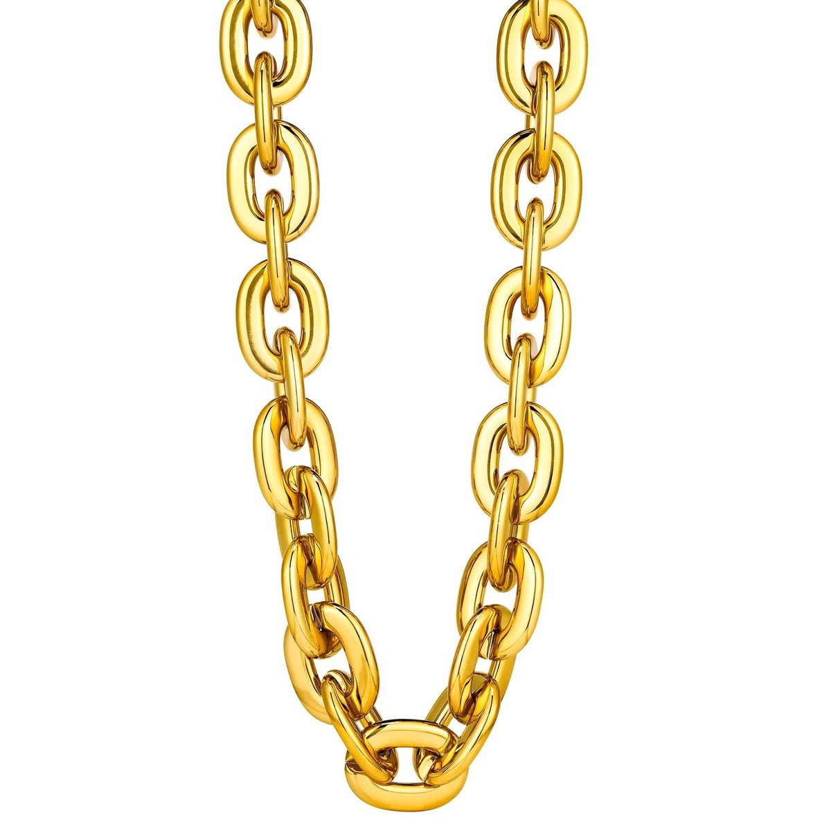 Large Fake Plastic Chain 36 Inch,Hip Hop Rapper Big Fake Necklace