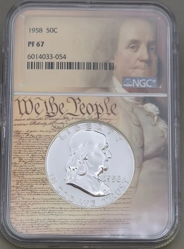 1958 Franklin Half Dollar NGC PF 67 50c We The People Holder