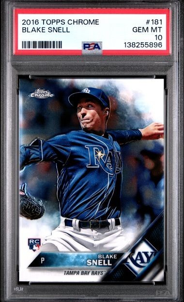BLAKE SNELL 2016 Topps Chrome #181 PSA 10 GEM MINT RC